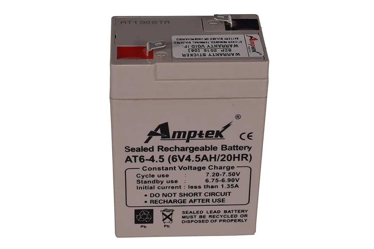 Amptek 6V 4.5Ah Rechargeable Battery