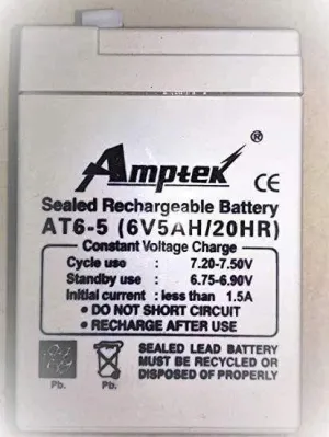 Amptek 6V 5Ah Rechargeable Battery