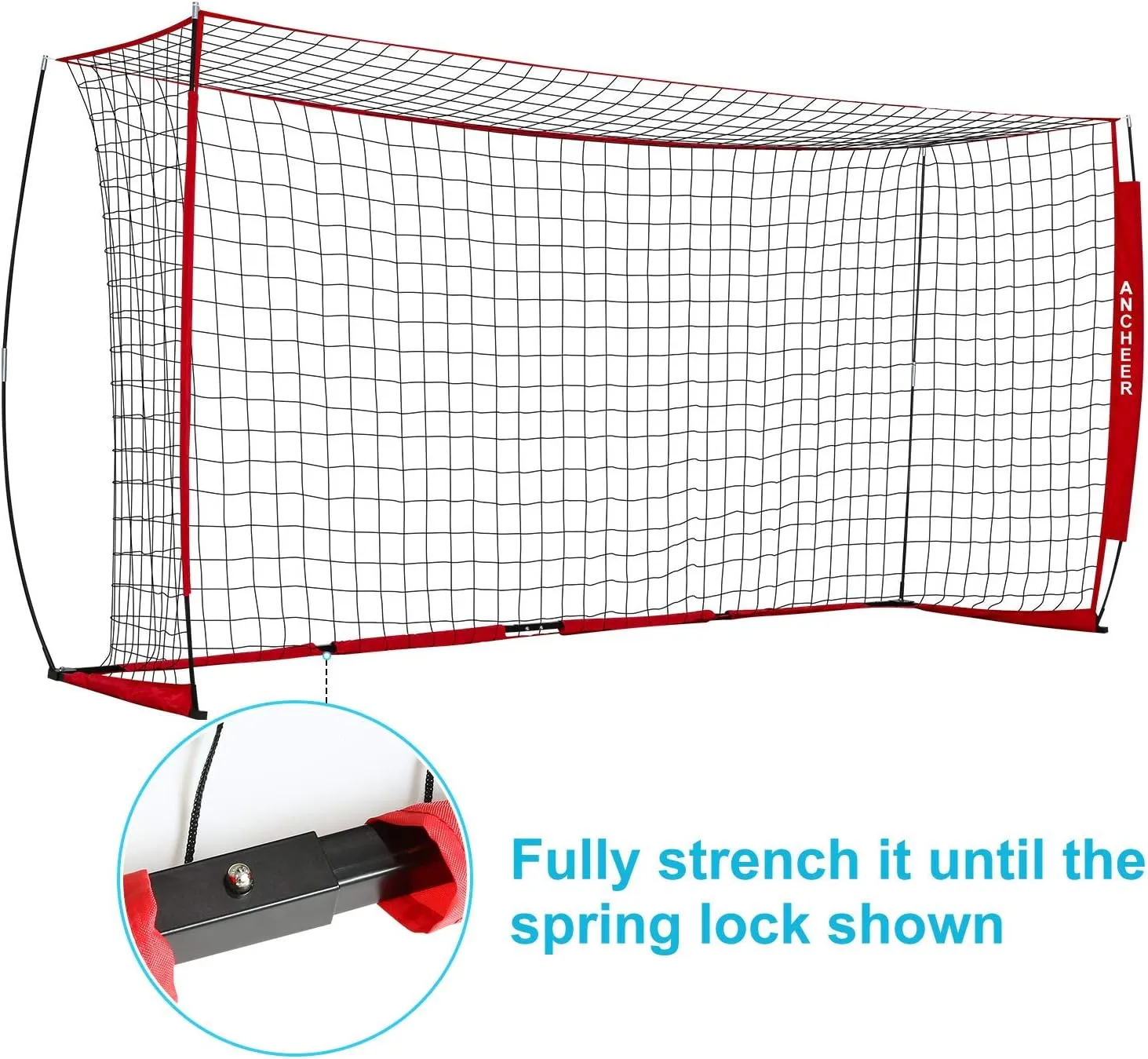 ANCHEER Portable Soccer Goal Net for Teens/Adults - Quick Set-Up Soccer Net for Backyard（12 x 6 ft）