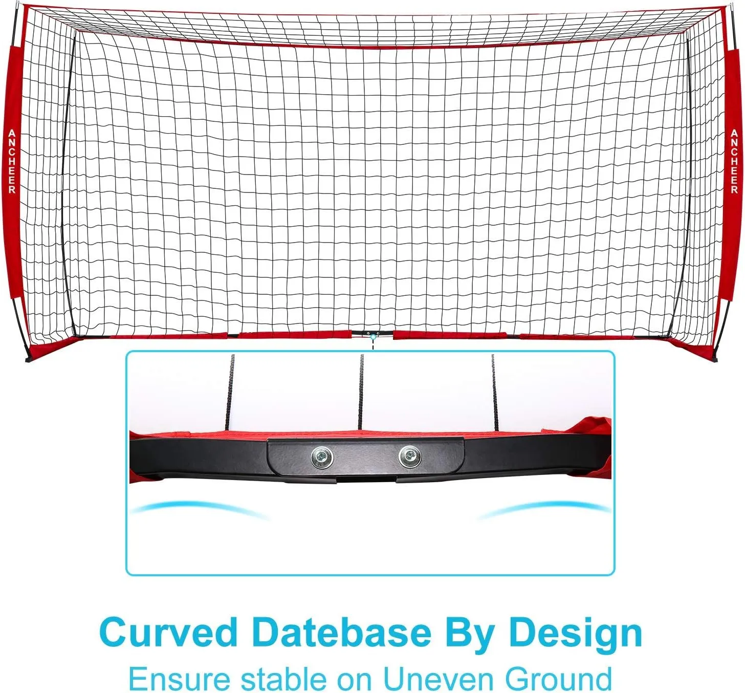 ANCHEER Portable Soccer Goal Net for Teens/Adults - Quick Set-Up Soccer Net for Backyard（12 x 6 ft）