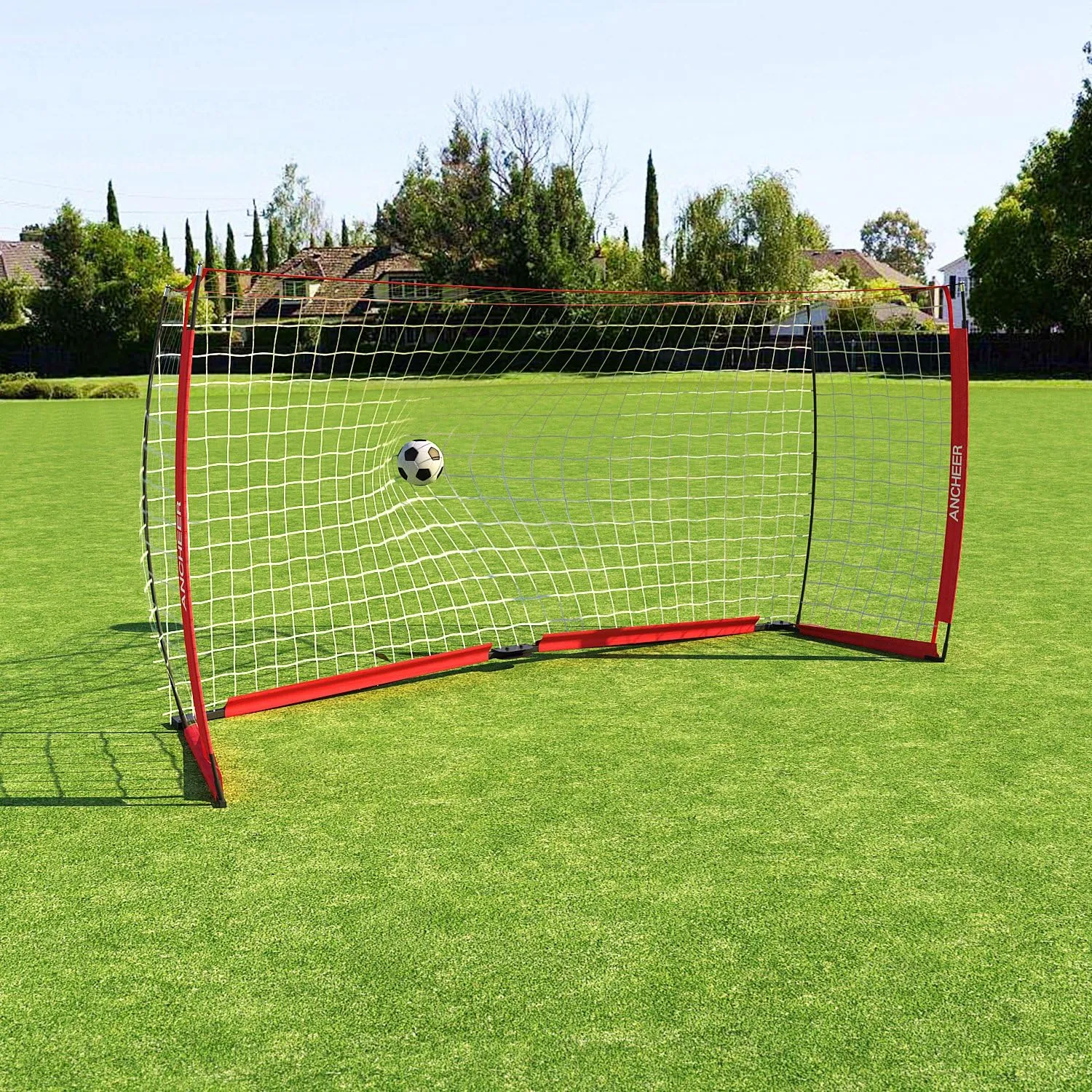 ANCHEER Portable Soccer Goal Net for Teens/Adults - Quick Set-Up Soccer Net for Backyard（12 x 6 ft）