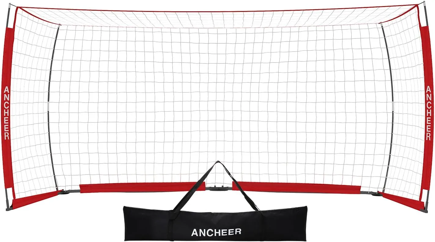 ANCHEER Portable Soccer Goal Net for Teens/Adults - Quick Set-Up Soccer Net for Backyard（12 x 6 ft）