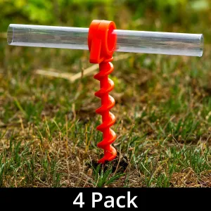 Andes Heavy Duty Ground Anchor Camping Threaded Tent & Gazebo Pegs (pack of 4)
