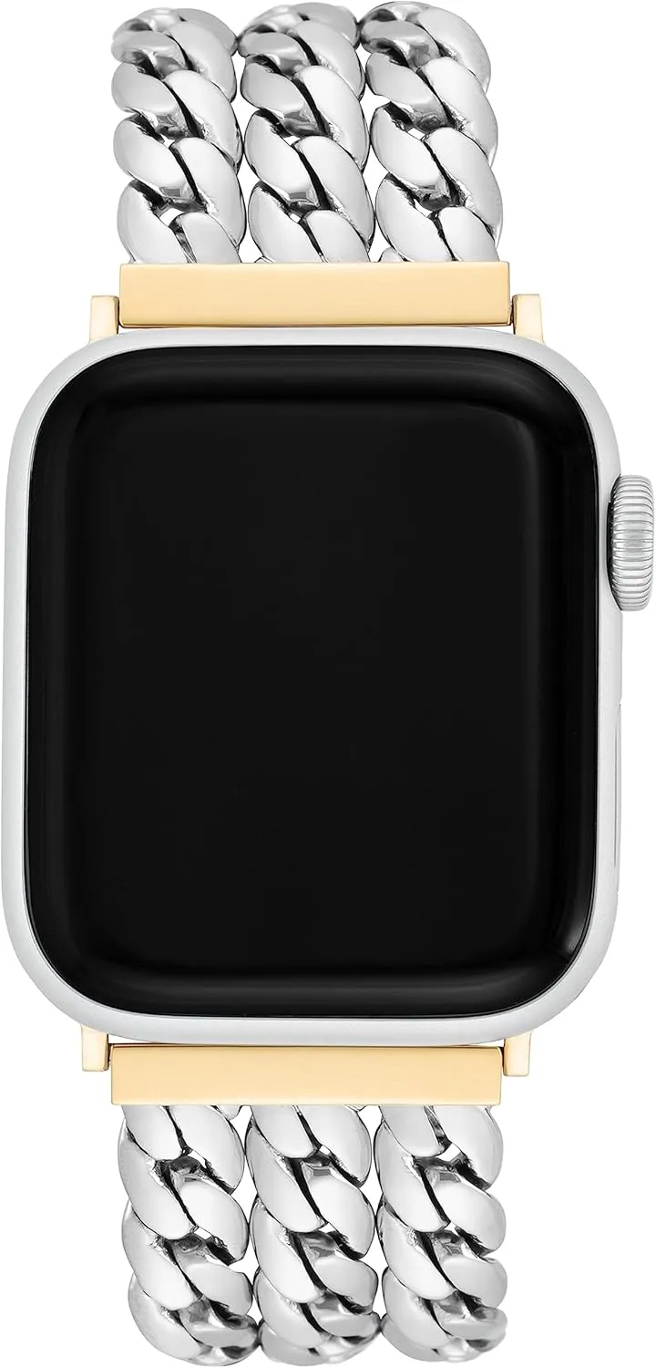 Anne Klein Fashion Chain Bracelet for Apple Watch Secure, Adjustable, Apple Watch Band Replacement, Fits Most Wrists