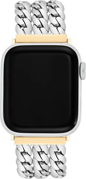 Anne Klein Fashion Chain Bracelet for Apple Watch Secure, Adjustable, Apple Watch Band Replacement, Fits Most Wrists