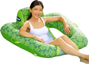 AQUA Zero Gravity Pool Chair Lounge, Inflatable Chair, Adult Float, Heavy Duty, Lime Green