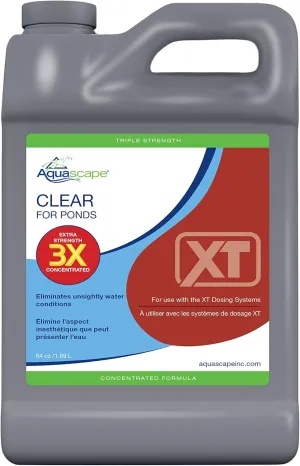 Aquascape 3X Clear Water Treatment for Smart Pond Dosing System XT, 64 oz. / 1.89L, 40034, Gray