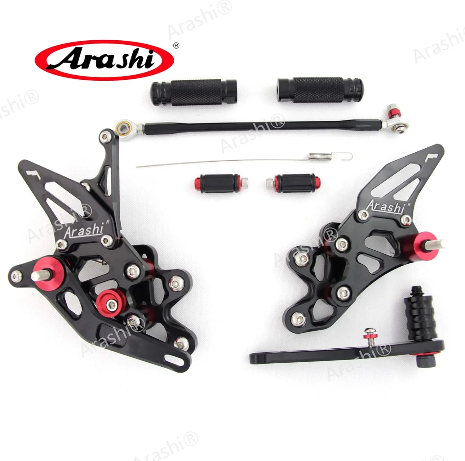 Arashi Rearsets Footrests FootPegs for SUZUKI GSXR 600 750 2011-2023 Motorcycle Accessories Adjustable Foot Peg Rest GSX-R 600 750 GSXR600 GSXR750 Black 2012 2013 2014 2015 2016 2017 2018 2019 2020