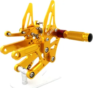 Arashi Rearsets for Yamaha YZF R6 2006-2016 YZF-R6 Motorcycle Accessories Adjustable Footrests FootPegs Foot Peg Rest 1 Set Gold 2007 2008 2009-2012 2013 2014 2015