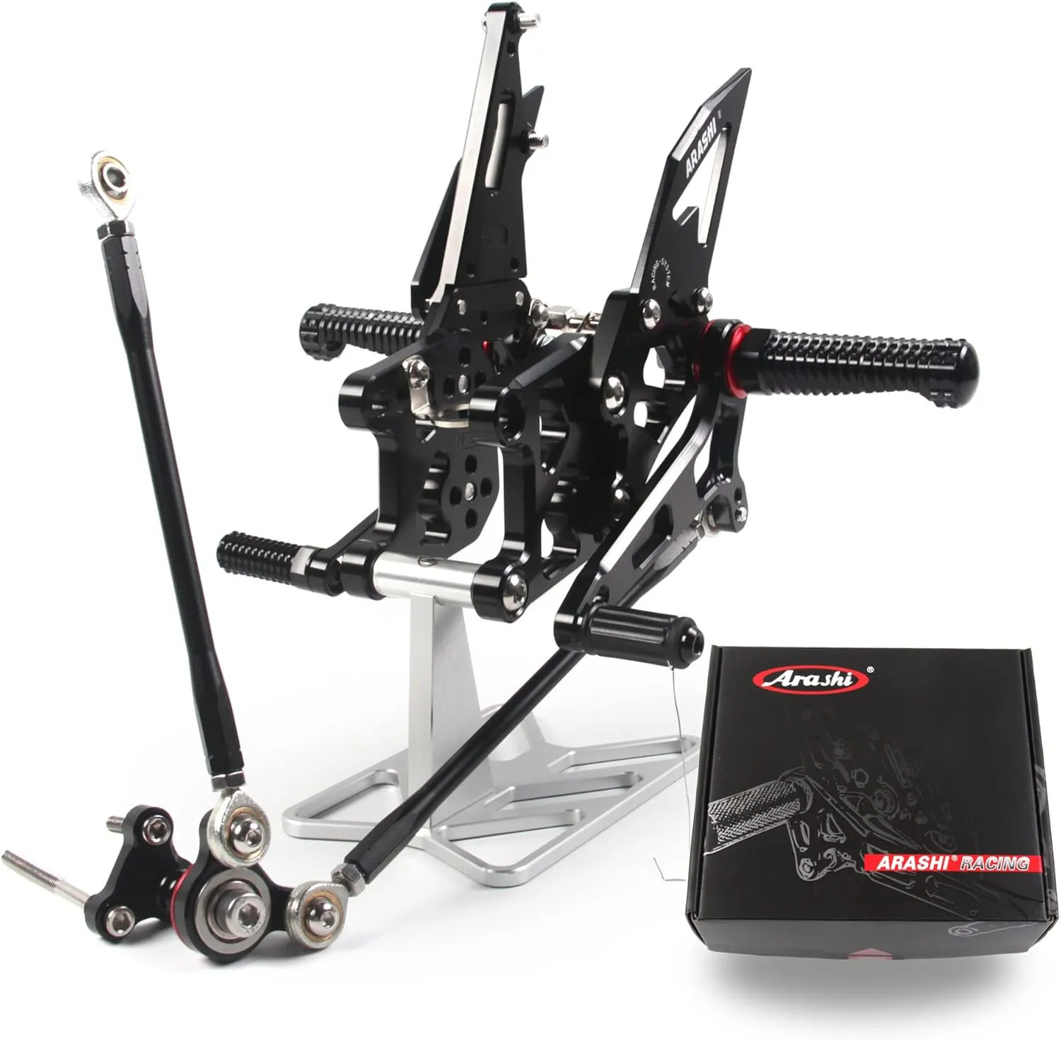 Arashi (Version 2.0) Rearsets for Honda CBR600RR 2007 2008 Motorcycle Accessories Adjustable Footrests Foot Peg Rear Sets CBR 600 CBR600 RR 600RR Black 07 08