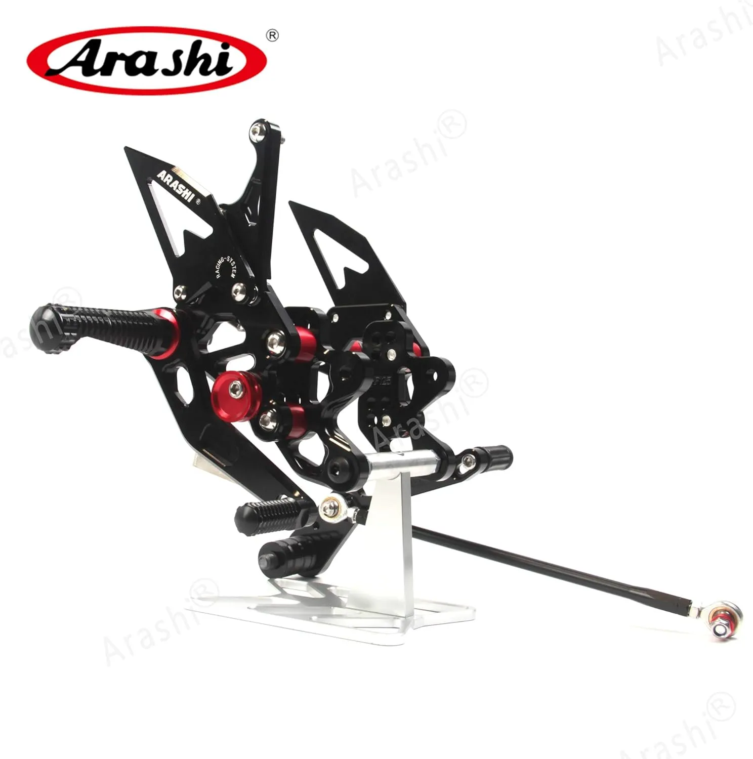 Arashi (Version 2.0) Rearsets for Suzuki GSXR 600 750 2006-2010 Motorcycle Accessories Adjustable Footrests Foot Peg Rear Sets GSX R600 R750 GSX-R 600 750 GSXR600 GSXR750 Black 2007 2008 2009