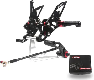 Arashi (Version 2.0) Rearsets for Suzuki GSXR 600 750 2006-2010 Motorcycle Accessories Adjustable Footrests Foot Peg Rear Sets GSX R600 R750 GSX-R 600 750 GSXR600 GSXR750 Black 2007 2008 2009