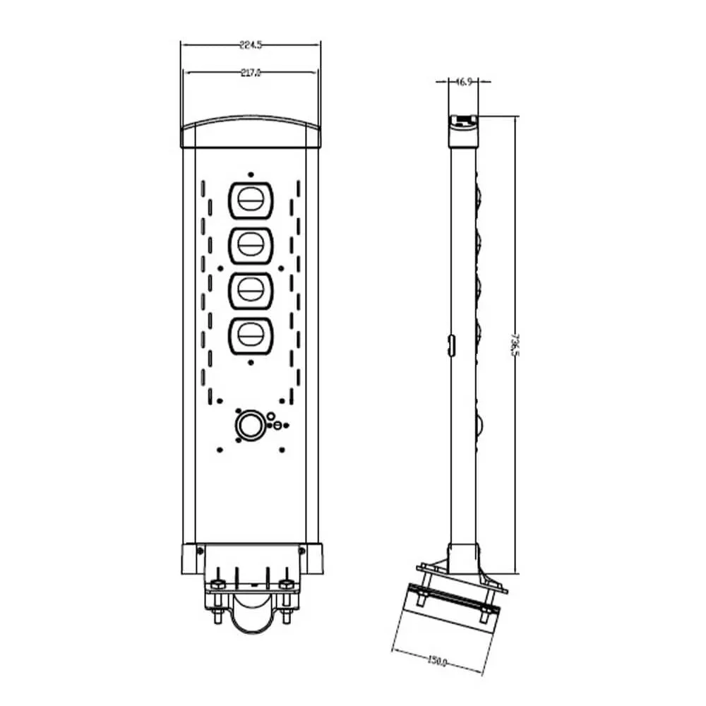 Arges LED Solar Street Light w/ Remote in 30w/45w/60w