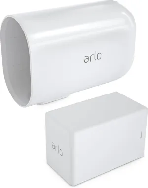Arlo Extended Battery and Housing - Arlo Certified Accessory - Up to 2.5x Battery Life, Works with Arlo Pro 5S 2K, Pro 4, Pro 3, Floodlight, Ultra 2, and Ultra Cameras, White - VMA5410