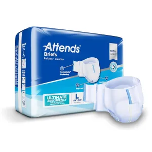Attends DDC30 Extra Absorbent Breathable Briefs, 44"-58", Large (Pack of 72)