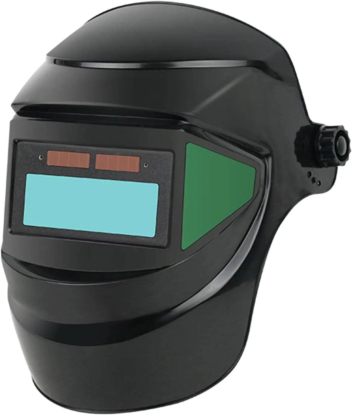 Auto Darkening Welding Helmet Solar Powered Wide Shade 49-13 True Color for TIG MIG MMA Plasma Black