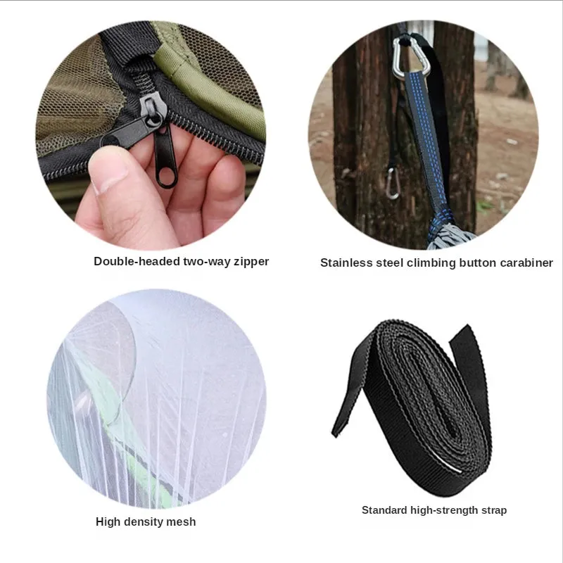 Automatic Quick-opening Mosquito Net Hammock - Outdoor Camping Swing Chair