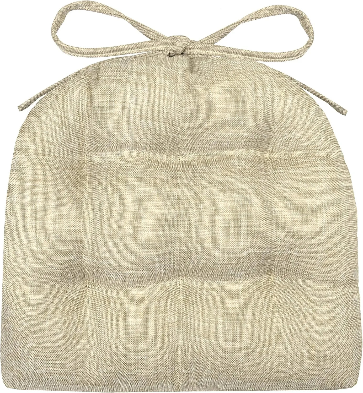 Barnett Home Decor Tolix Chair Pad, Hayden Beige, Metal Chair Cushions, 14x14 Chair Cushions Fit Most Tolix Chairs, Latex Foam Fill Small Seat Cushion with Ties (Neutral / 14" / Mid-Century)