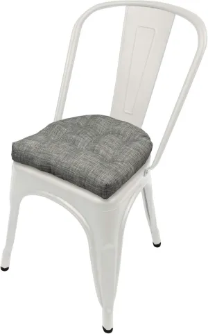 Barnett Home Decor Tolix Chair Pad, Hayden Grey, Metal Chair Cushions, 14x14 Chair Cushions Fit Most Tolix Chairs, Latex Foam Fill Small Seat Cushion with Ties, (Gray / 14" / Mid-Century)