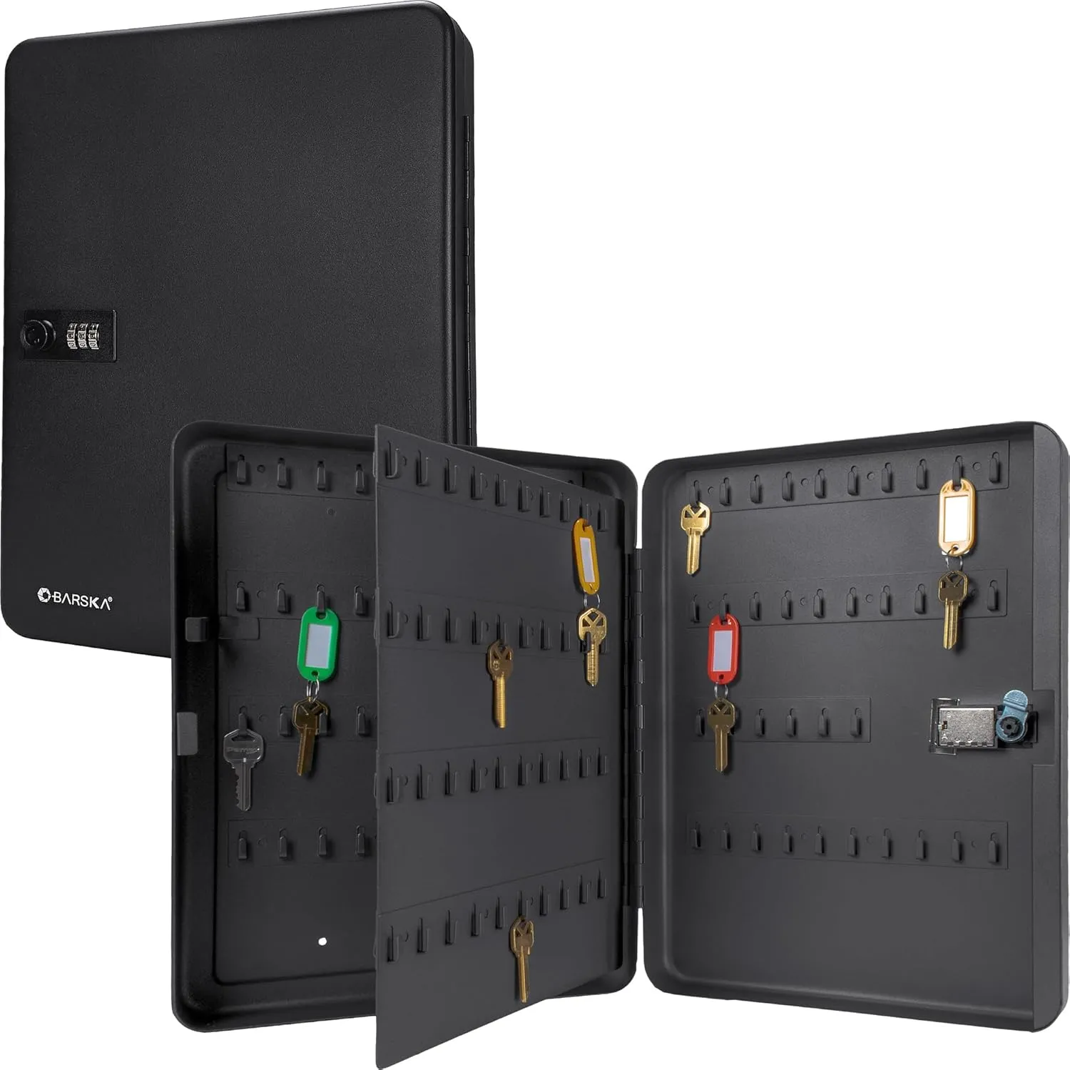 Barska Combination Lock Key Kabinet Drop Box Wall Mount for Key Storage