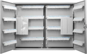 Barska Key Lock Key Cabinet Lock Box with Numbered Hooks and Tags - 480 Position - White Tags
