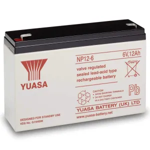 BATTERY, LEAD-ACID 6V 12AH