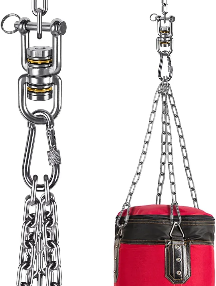 BeneLabel Heavy Duty Swing Swivel - Stainless Steel 360° Rotation Device for Web Tree Swing, Aerial Yoga, Hammock Chair - Smooth, Safe, and Durable - 770LB Capacity, 2 Pack