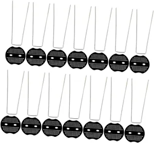 BESPORTBLE 15sets U-Shaped Garden Pegs Washers for Securing Tents Tarps and Fabrics Heavy Duty Ground Stakes for Outdoor Use for Camping Picnics and More