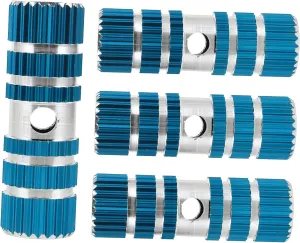 BESPORTBLE 2 Pair Aluminum Alloy Bike Cylinder Seat Axle Pegs Blue Foot Pegs for Mountain Bike