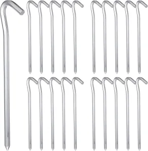 BESPORTBLE Tent Hooks for Camping 20 Pcs Tent Ground Pegs Heavy Duty Ground Stakes Patio Stakes