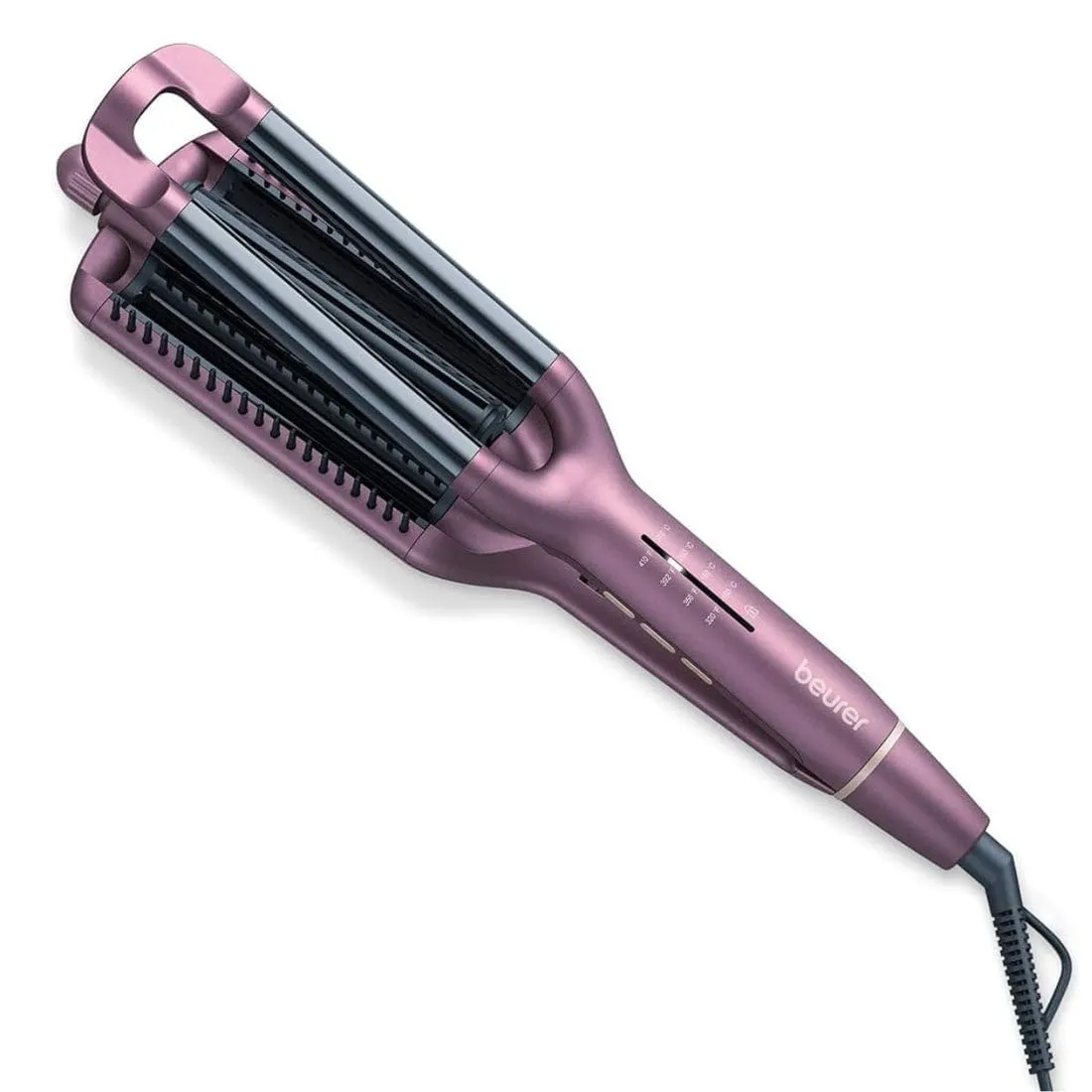 Beurer HT65 4-in-1 Wave Styler, 3 Barrel Curling Iron and Crimper, Adjustable Deep Hair Waver Wand for Beach, Mermaid, Natural, and Water Waves, Curls, Crimps, Hot Styling Tools