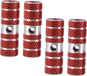 Bicycle Pegs Red Aluminum Alloy Cylinder Pedals Stunt Pegs for Mountain Bike Accessories