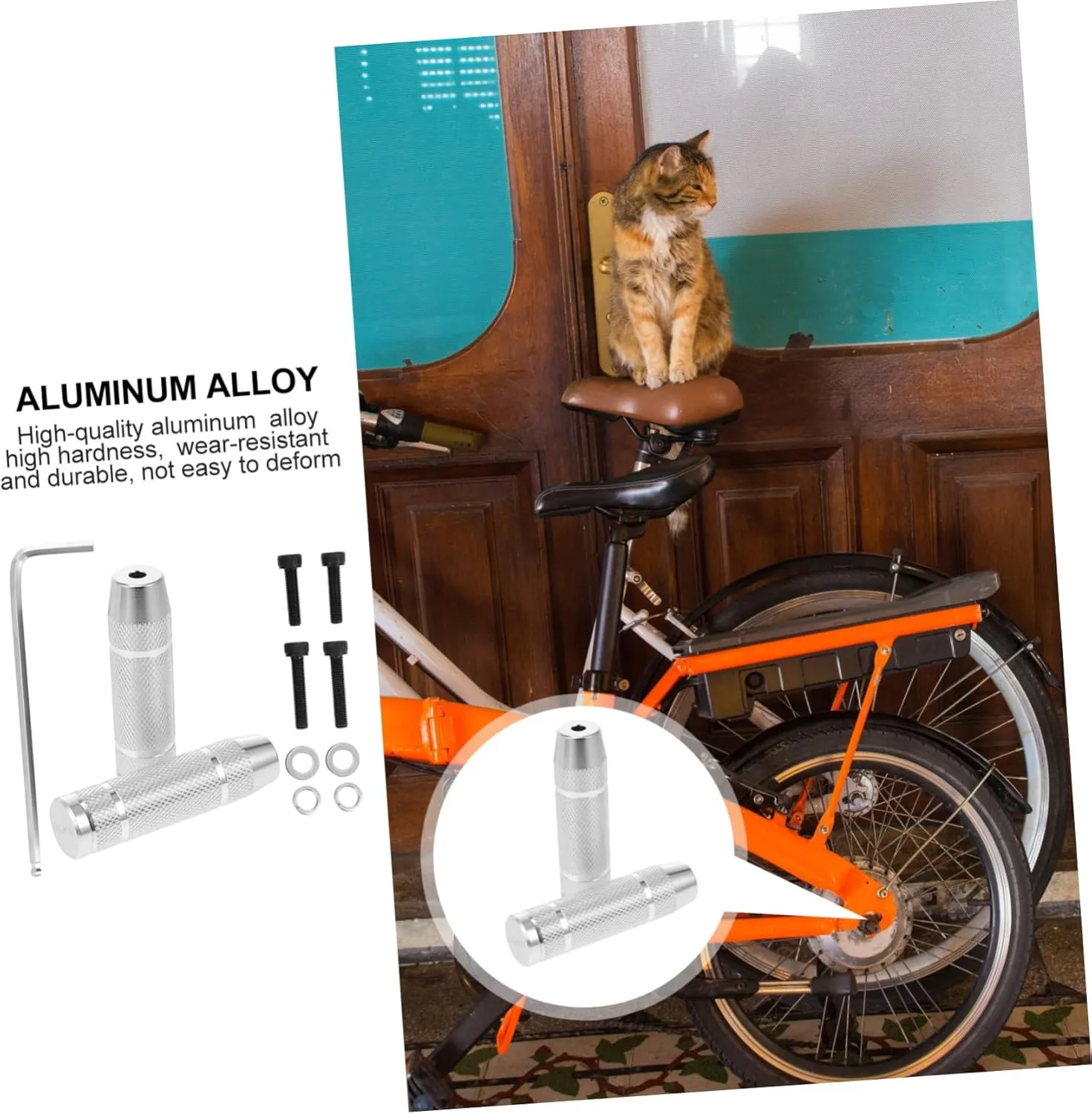 Bicycle Rear Pedal Stunt Bicycle Pedal Seat Pedal Extenders Dirt Axle Pegs for Pedestal Lightweight