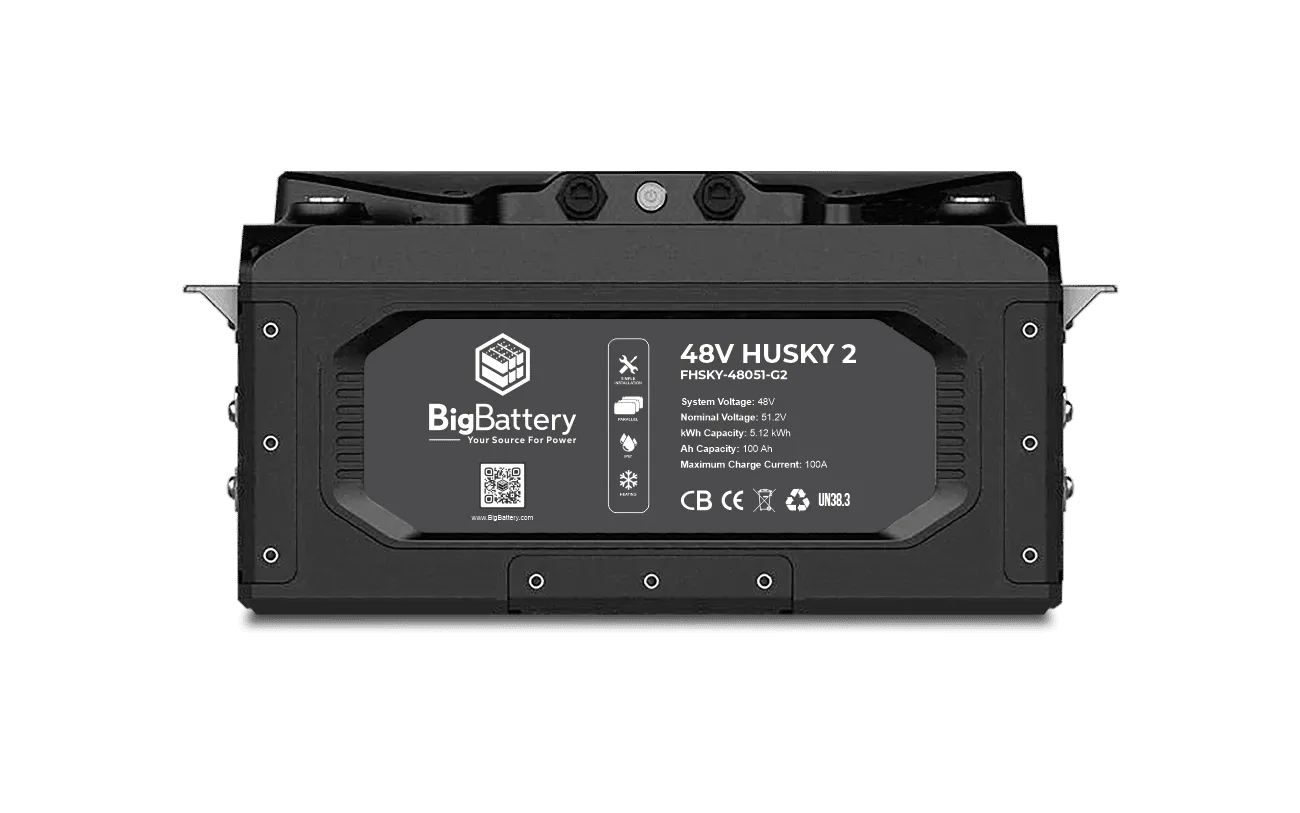 BigBattery 48V HUSKY 2 LiFePO4 Battery | 5.12kWh | Powerful Upgrade for RVs, Camper Vans & Commercial Vehicles