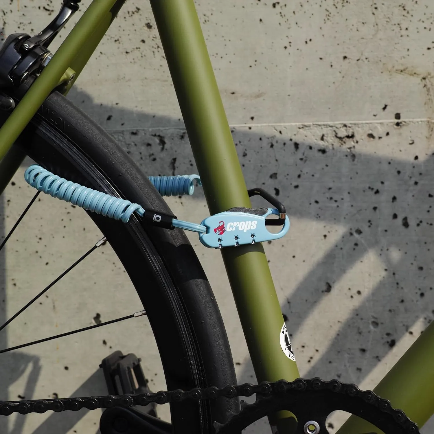 Bike Lock Cable, Q-BIRO 6ft I.Blue, Anti-Theft 3-Digit Resettable Shape Memory Combination Cable Lock with BIROTATION Technology