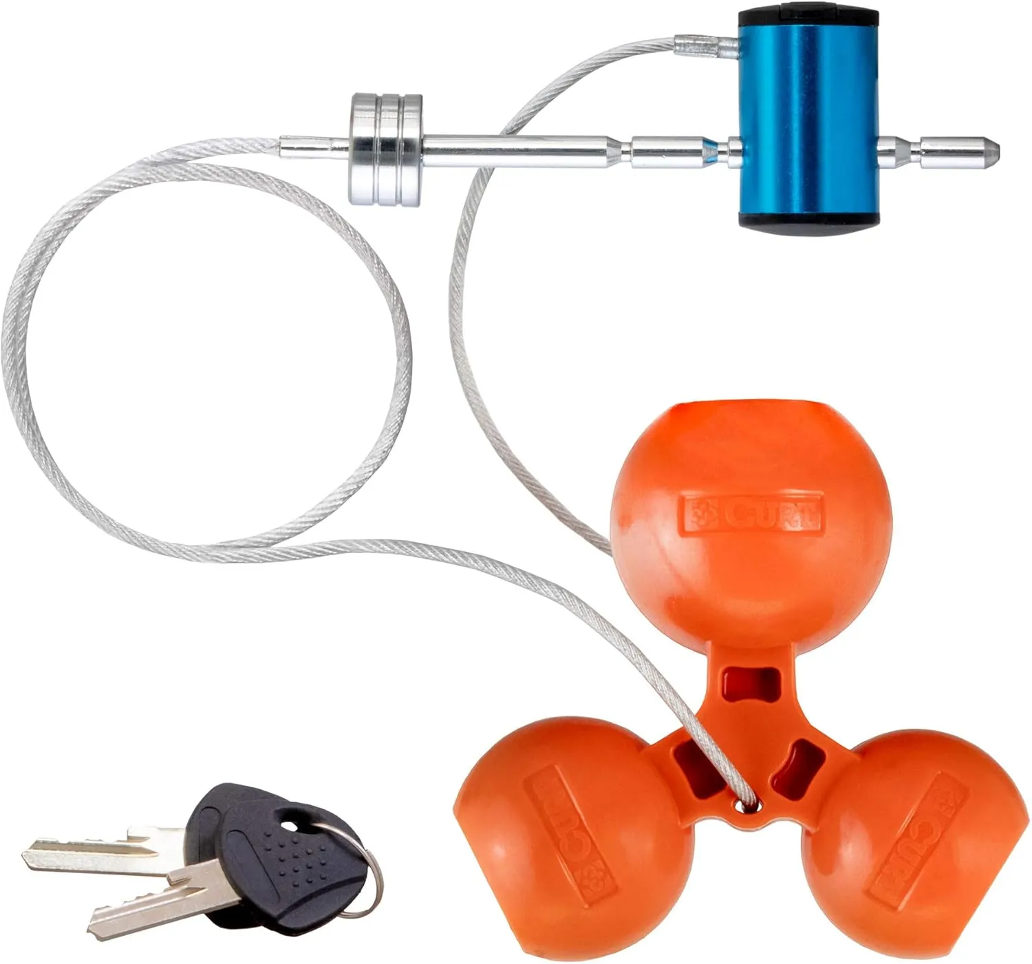 BKDK CURT 23082 Universal Tri-Ball Trailer Coupler Lock, Fits 1-7/8, 2, 2-5/16-Inch