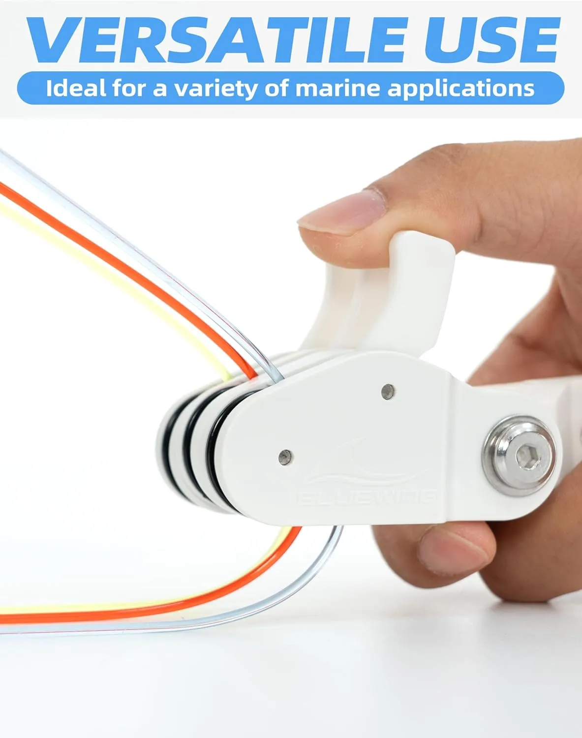 BLUEWING Outrigger Halyard Lock Pulley Single/Double/Triple Halyard Line Lock Pulley with Ball Bearing Snap Swivel for Offshore Fishing
