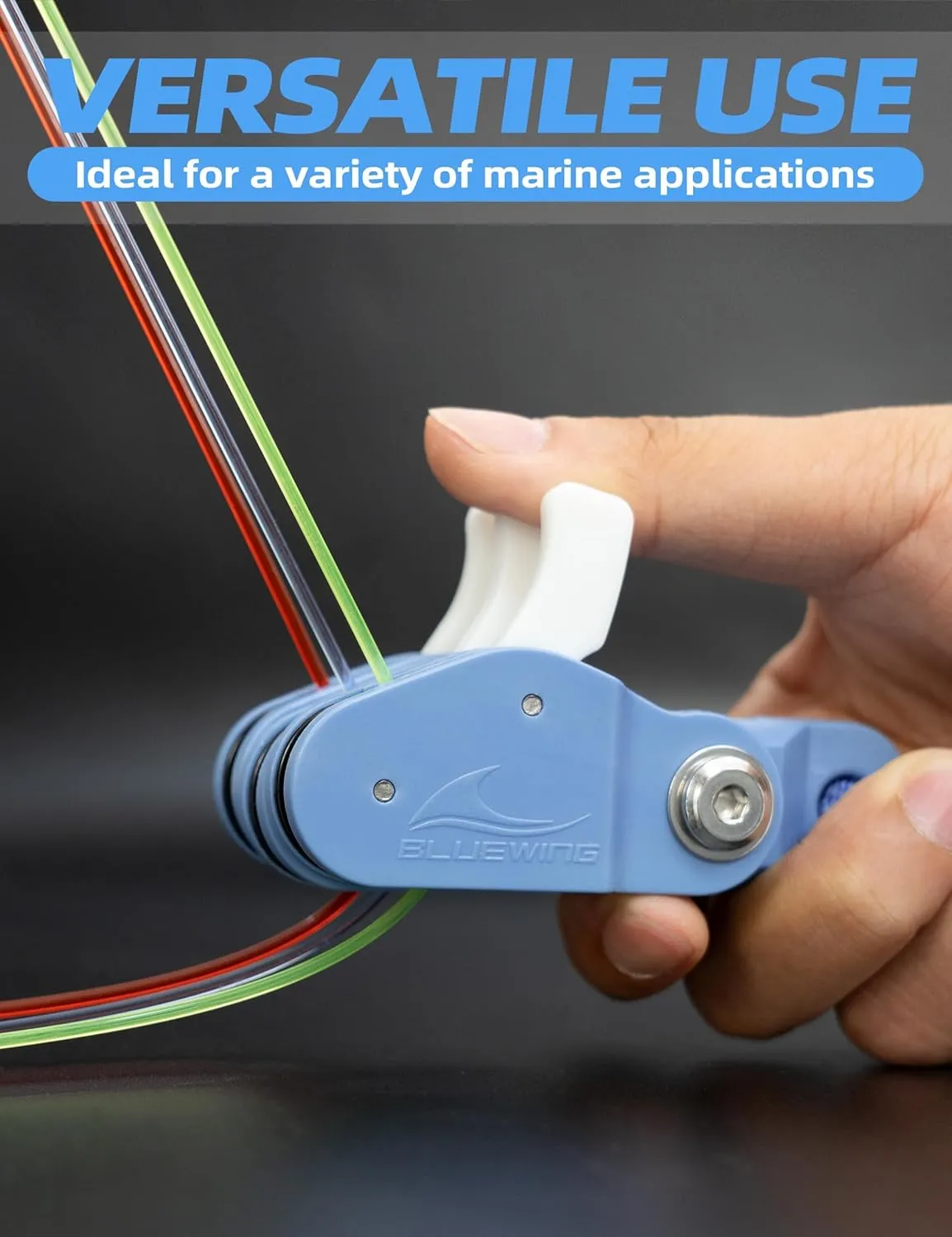 BLUEWING Outrigger Halyard Lock Pulley Single/Double/Triple Halyard Line Lock Pulley with Ball Bearing Snap Swivel for Offshore Fishing