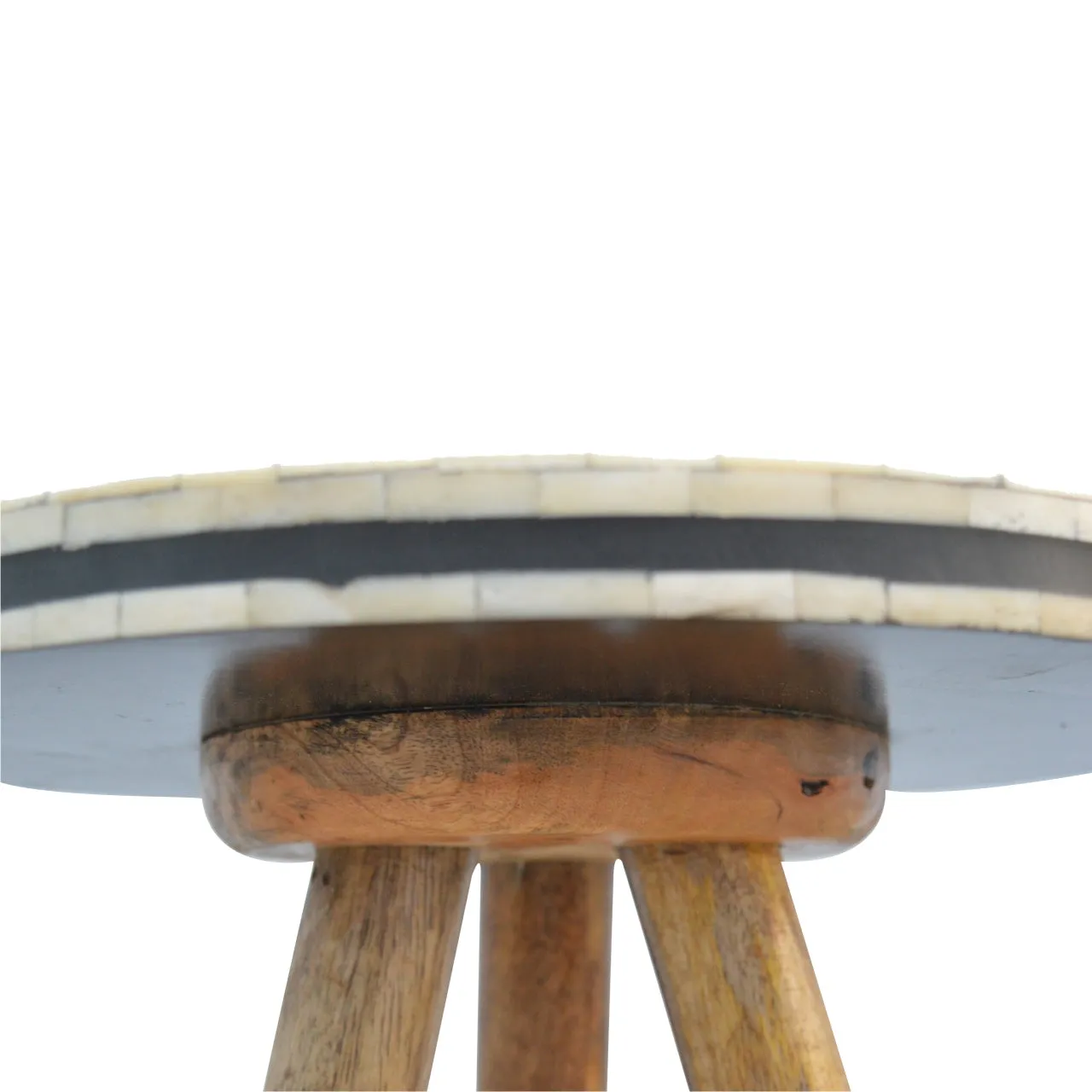 Bone Inlay Tripod Stool by Artisan Furniture