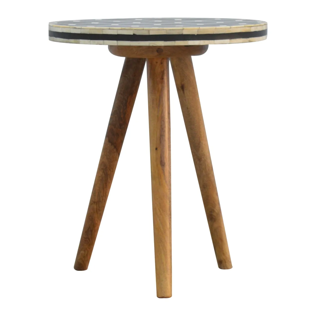 Bone Inlay Tripod Stool by Artisan Furniture