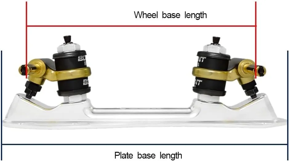 Bont Skates - Zeus Roller Skate Speed Plate - 7 Degree Action No Toe Stop Quick Release Clip Axles - 6061 Aluminum - Pair