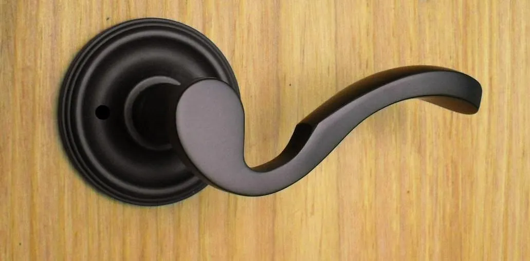 Bordeaux by FPL- Solid Brass Privacy Lever Set for Bedroom/Bathroom Doors, 2-3/4" Backset, Oil Rubbed Bronze Finish