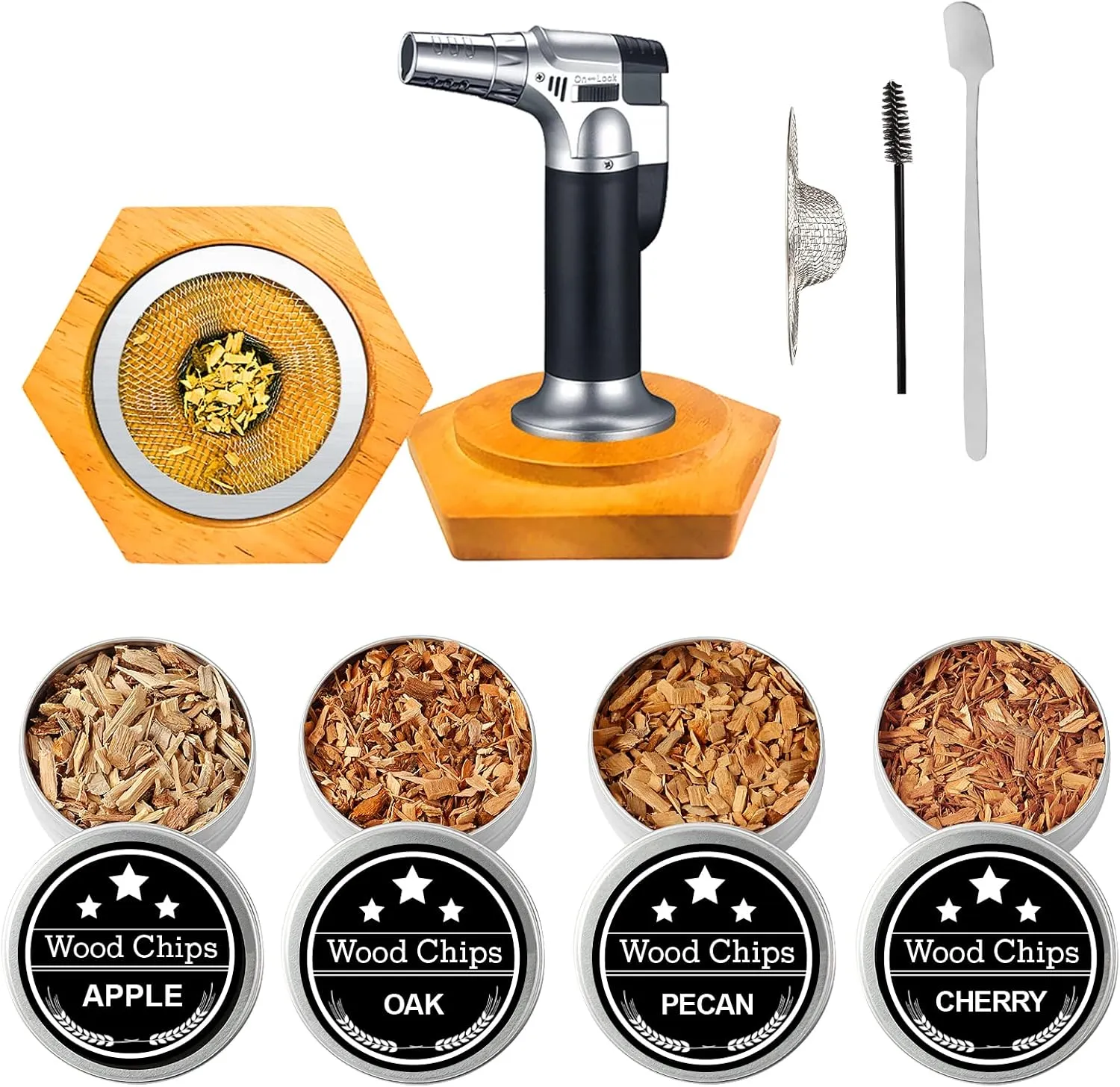 Bourbon Whiskey Gifts for Men - Fun Cocktail Smoker Kit with Torch, Birthday Anniversary Unique Gifts for Husband Dad, Cool Smoked Bourbon Kit, Mens Gift Ideas for Father's Day