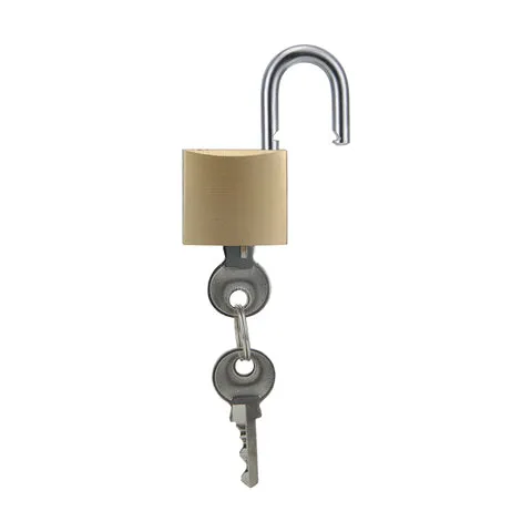 Brass Padlock Golden - 3cm, Set of 2