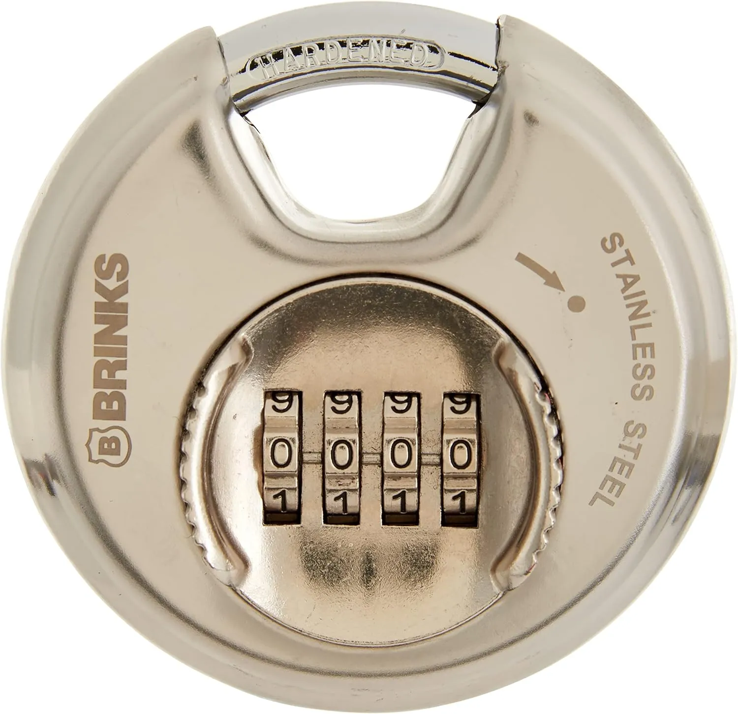 BRINKS – Heavy Duty Combination Padlock – 80mm Chrome Plated Lock with Hardened Steel Shackle – Resettable Security Lock for Storage Lockers, Toolboxes, Outdoor & Indoor Sheds, and More