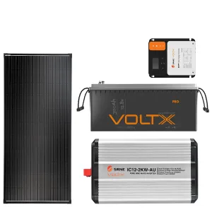 BUNDLE DEAL - VoltX 300Ah Lithium Battery   200W Solar Panel   Solar Controller   3KW Inverter