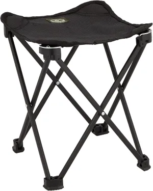 BUNDOK BD-116BK Mini Aluminum Stool, Medium, Black, Storage Case Included, Compact Chair