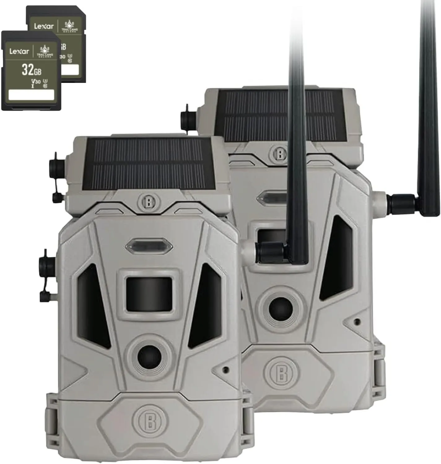 Bushnell CelluCORE 20 Solar Trail Camera, Low Glow Hunting Game Camera with Detachable Solar Panel with Bundle Options (2 PK   2 SD Cards)