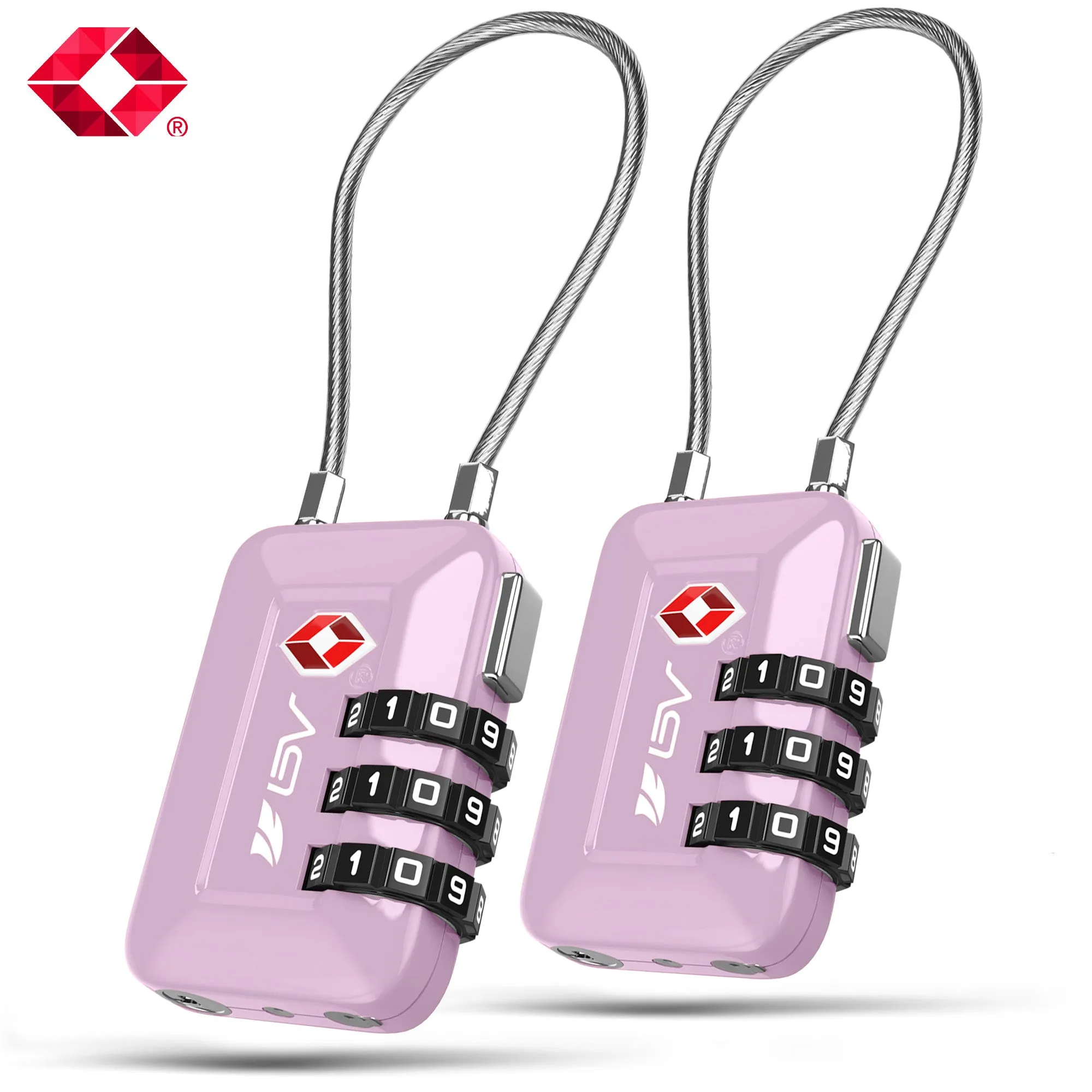 BV TSA-accepted Luggage Lock Suitcase Travel Lock 2/4/6 Pack