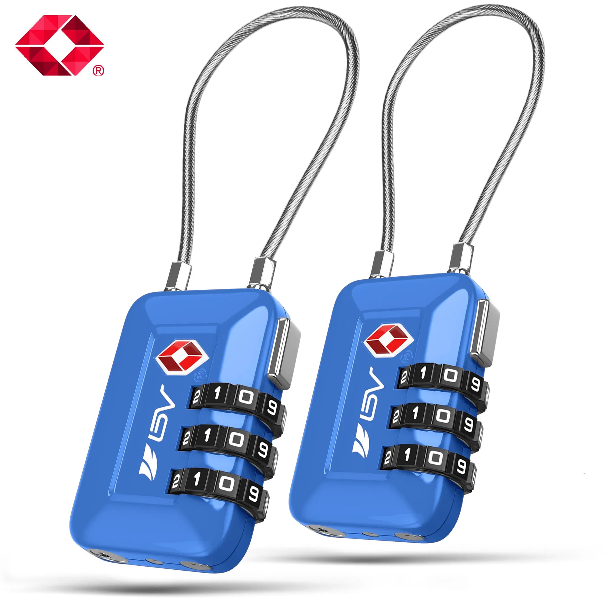 BV TSA-accepted Luggage Lock Suitcase Travel Lock 2/4/6 Pack